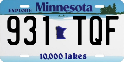 MN license plate 931TQF