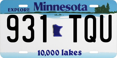 MN license plate 931TQU