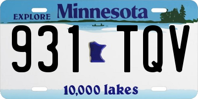 MN license plate 931TQV