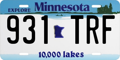MN license plate 931TRF