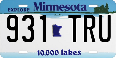 MN license plate 931TRU