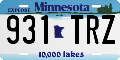 MN license plate 931TRZ