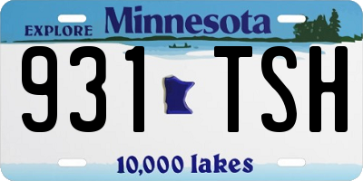 MN license plate 931TSH