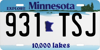 MN license plate 931TSJ