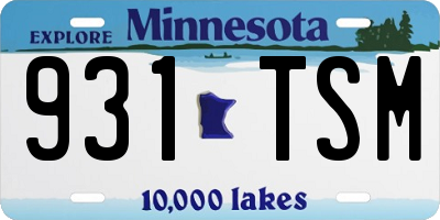 MN license plate 931TSM