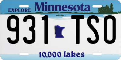 MN license plate 931TSO