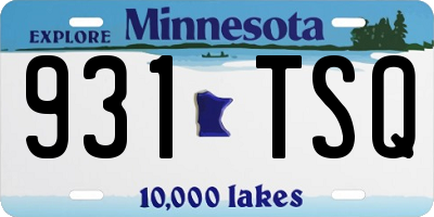 MN license plate 931TSQ