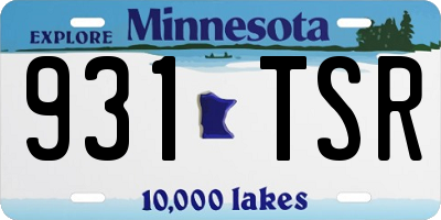 MN license plate 931TSR