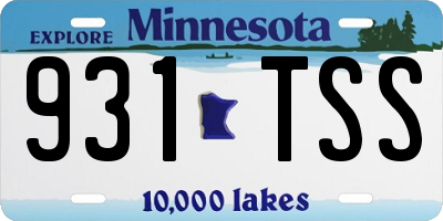 MN license plate 931TSS