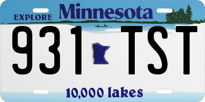 MN license plate 931TST