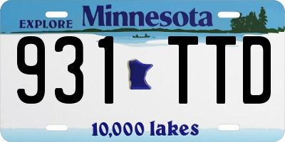MN license plate 931TTD
