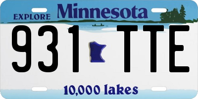 MN license plate 931TTE