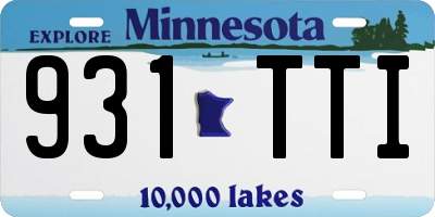 MN license plate 931TTI