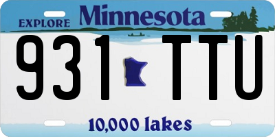 MN license plate 931TTU