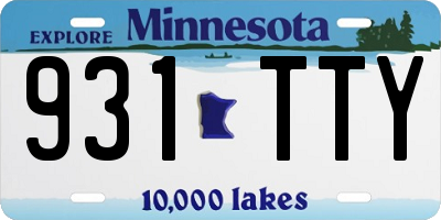 MN license plate 931TTY