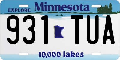 MN license plate 931TUA