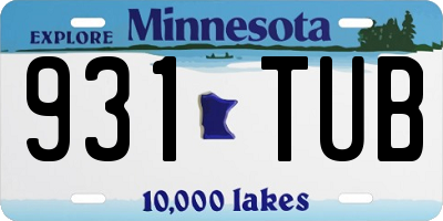 MN license plate 931TUB