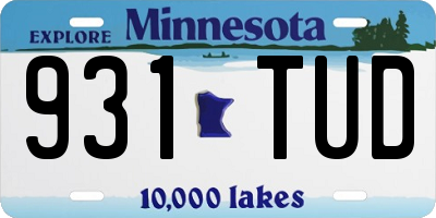 MN license plate 931TUD