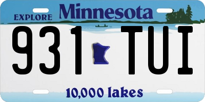 MN license plate 931TUI