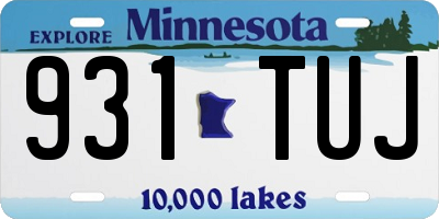 MN license plate 931TUJ