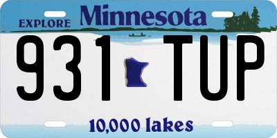 MN license plate 931TUP