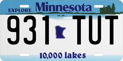 MN license plate 931TUT