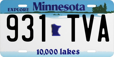 MN license plate 931TVA