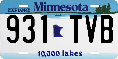 MN license plate 931TVB