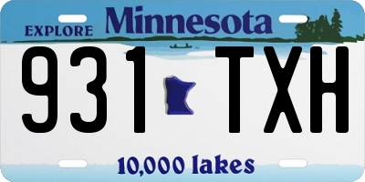 MN license plate 931TXH