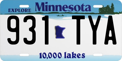 MN license plate 931TYA