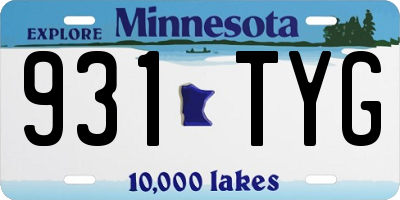 MN license plate 931TYG