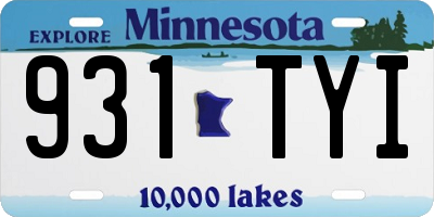 MN license plate 931TYI