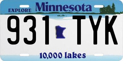 MN license plate 931TYK