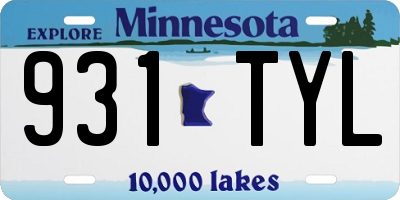 MN license plate 931TYL