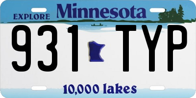 MN license plate 931TYP