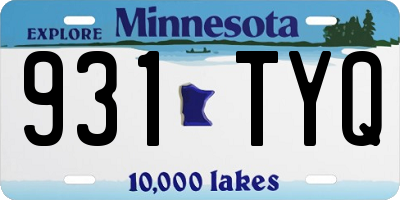 MN license plate 931TYQ
