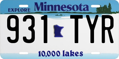 MN license plate 931TYR