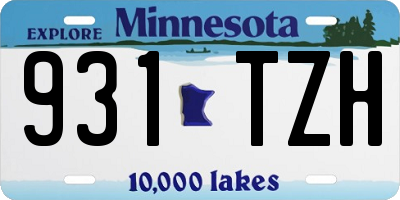 MN license plate 931TZH