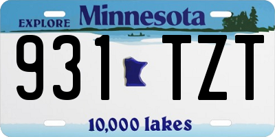 MN license plate 931TZT