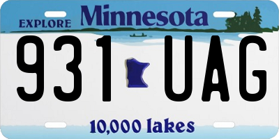 MN license plate 931UAG