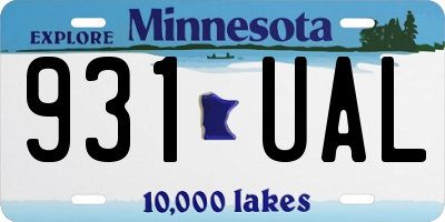 MN license plate 931UAL
