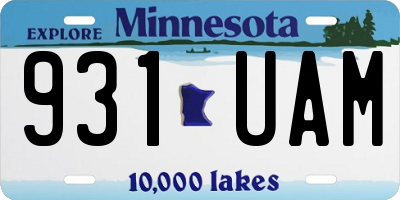 MN license plate 931UAM