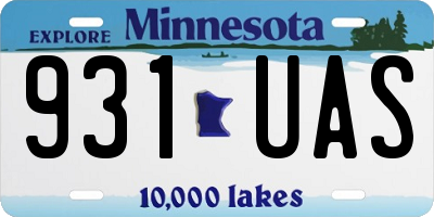 MN license plate 931UAS