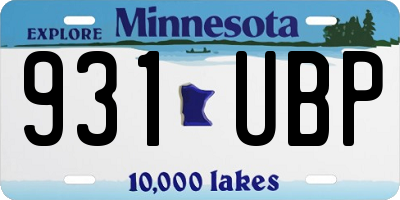 MN license plate 931UBP
