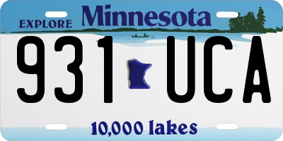 MN license plate 931UCA