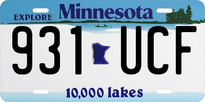 MN license plate 931UCF