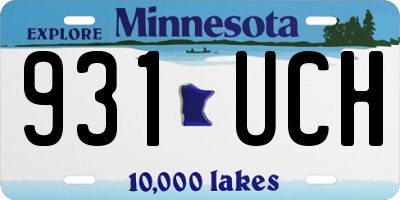 MN license plate 931UCH