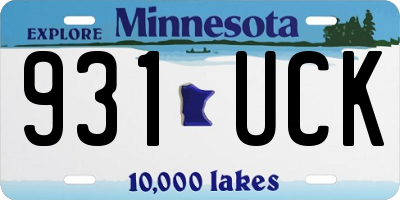 MN license plate 931UCK