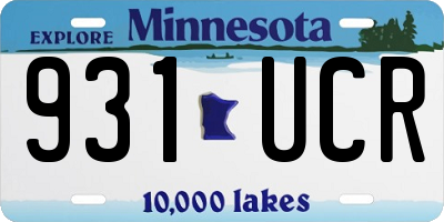 MN license plate 931UCR