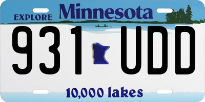 MN license plate 931UDD